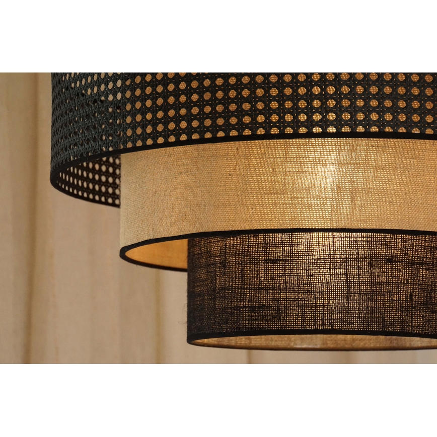 Brilagi - LED Плафониера DAKOTA LUNETA LED/12W/230V Ø 60 см 3000K/4000K/6400K черен/бежов