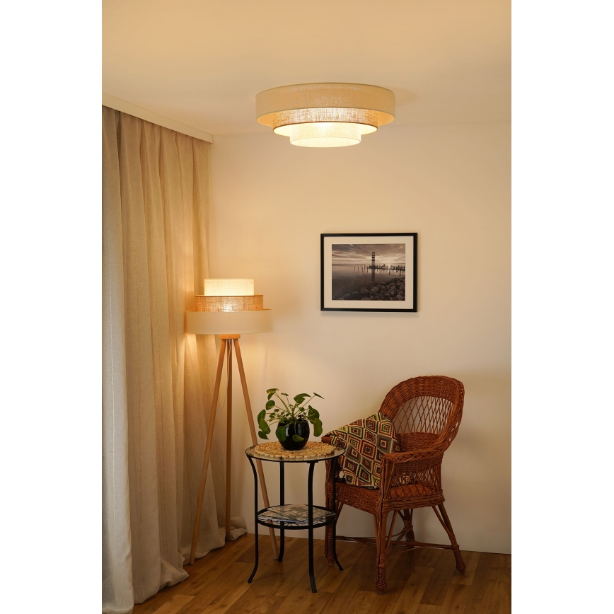 Brilagi - LED Плафониера DENVER LUNETA LED/12W/230V Ø 60 см 3000K/4000K/6400K бежов/кремав
