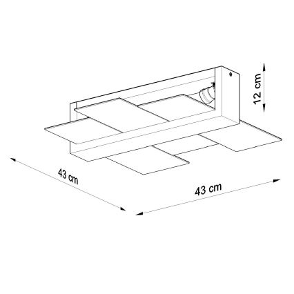 Brilagi -  LED Плафониера HERA 2xE27/7,5W/230V дърво