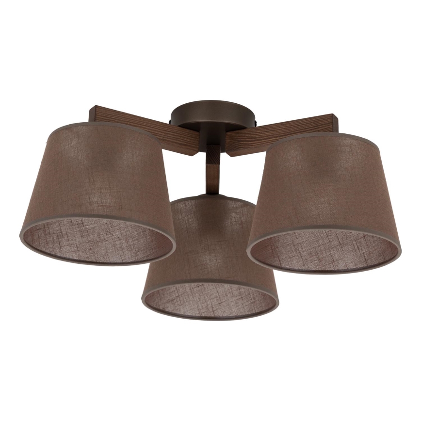 BRILAGI - LED плафониера LATTE 3xE27/15W/230V бор/кафяв