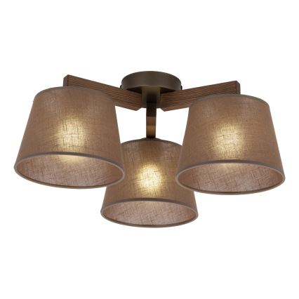 BRILAGI - LED плафониера LATTE 3xE27/15W/230V бор/кафяв