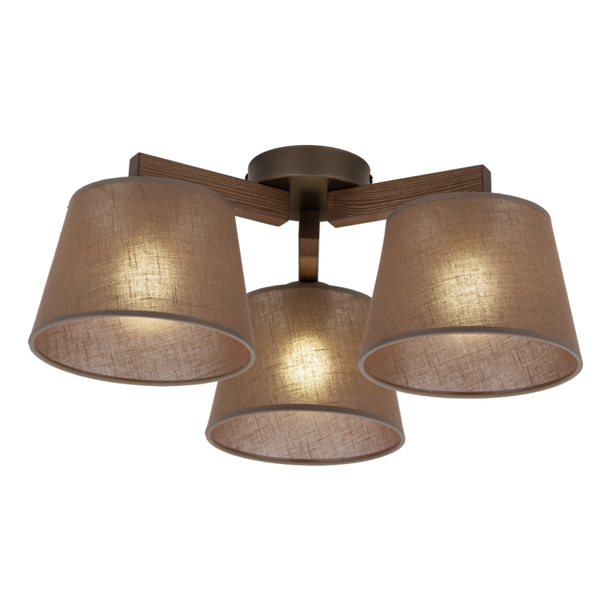 BRILAGI - LED плафониера LATTE 3xE27/15W/230V бор/кафяв