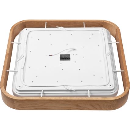 Brilagi - LED Димируем плафон MANAROLA CUBIC LED/24W/230V 3000-6500K дъб + дистанционно управление