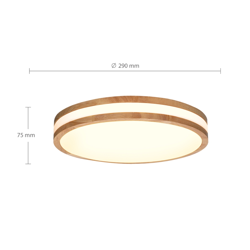 Brilagi - LED Плафониера MOLINA LED/24W/230V дъб Ø 29 см