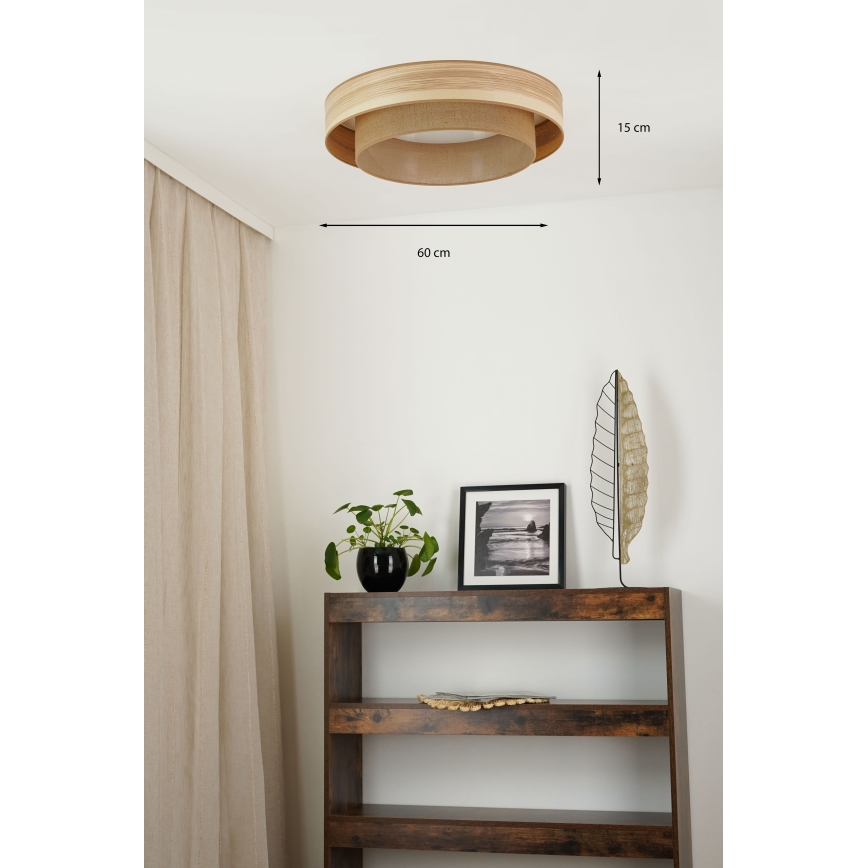 Brilagi - LED Плафониера MONTANA BOHO LED/26W/230V Ø 60 см кафяв