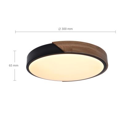 Brilagi - LED Плафониера PILANA LED/24W/230V дъб Ø 30 см