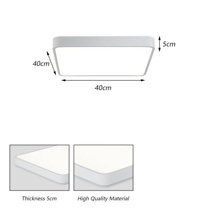 Brilagi - LED Плафониера POOL LED/36W/230V 3000/4500/6000K 40x40 см бял