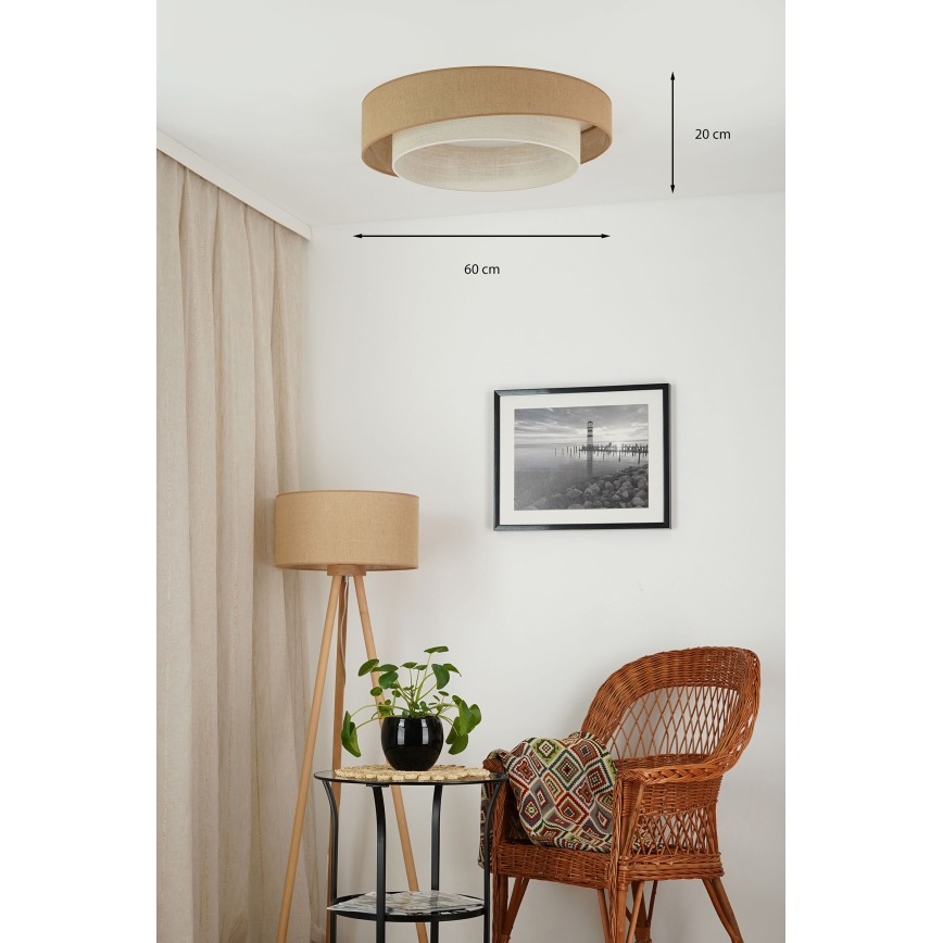 Brilagi - LED Плафониера SHINE LED/24W/230V Ø 60 см бежов/кремав