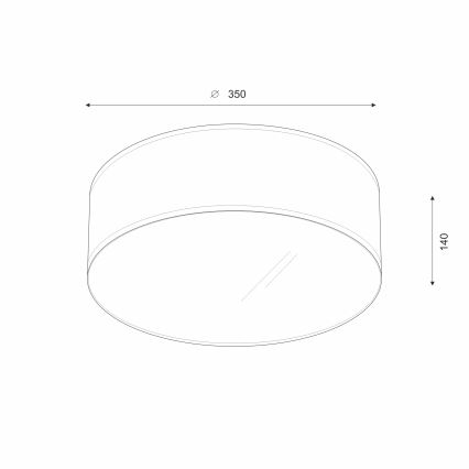 Brilagi - LED Плафониера SIRIJA LED/12W/230V Ø 35 см черен