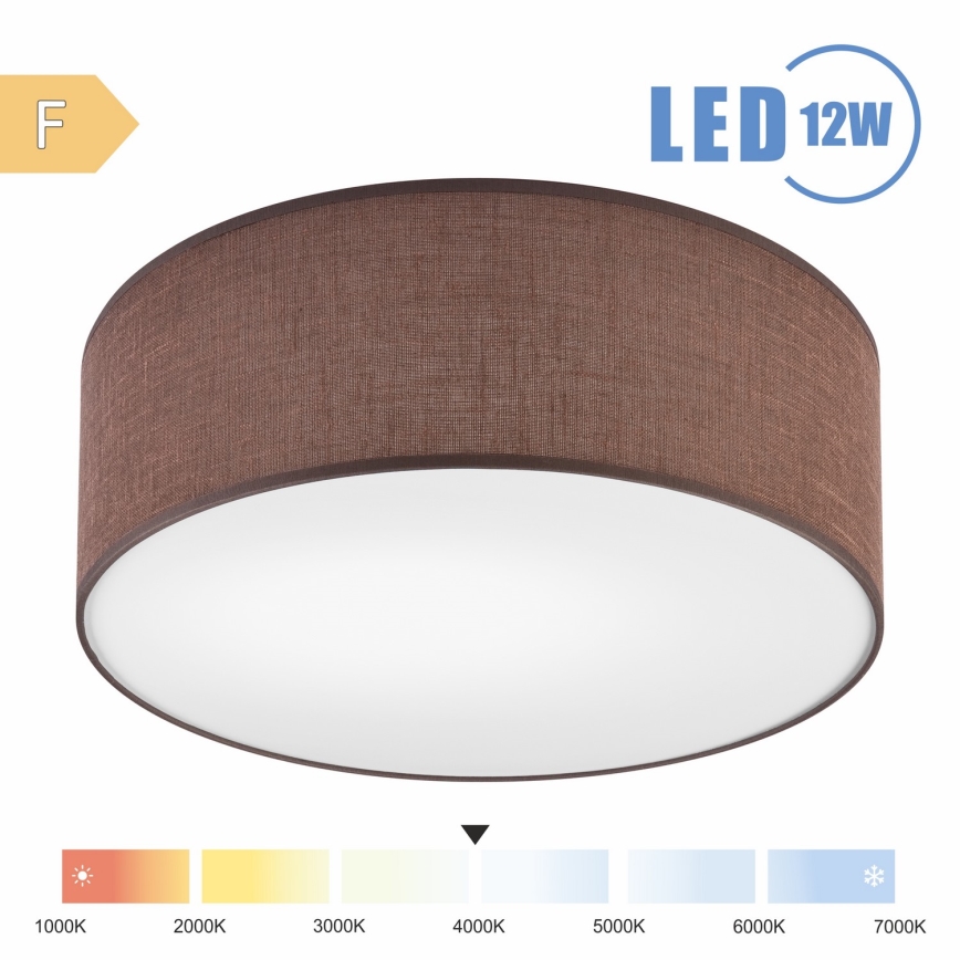 Brilagi - LED Плафониера SIRIJA LED/12W/230V Ø 35 см кафяв