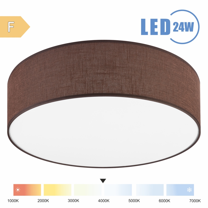 Brilagi - LED Плафониера SIRIJA LED/24W/230V Ø 45 см кафяв