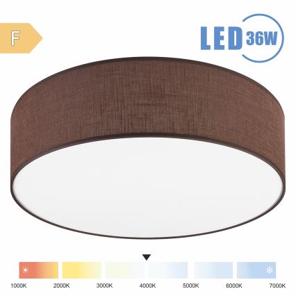 Brilagi - LED Плафониера SIRIJA LED/36W/230V Ø 45 см кафяв
