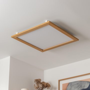 Brilagi - LED Плафониера SLIMFRAME WOOD LED/58W/230V 64x64 см кафяв