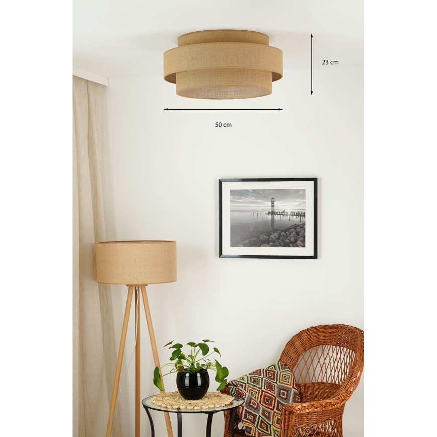 Brilagi - LED Плафониера SPACE YUTE LED/12W/230V Ø 50 см 3000K/4000K/6400K бежов