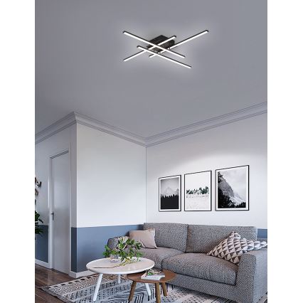 Brilagi - LED Плафониера STRIPES LED/37W/230V черен