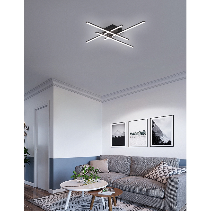 Brilagi - LED Плафониера STRIPES LED/37W/230V черен