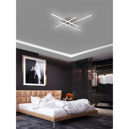Brilagi - LED Плафониера STRIPES LED/37W/230V сребрист