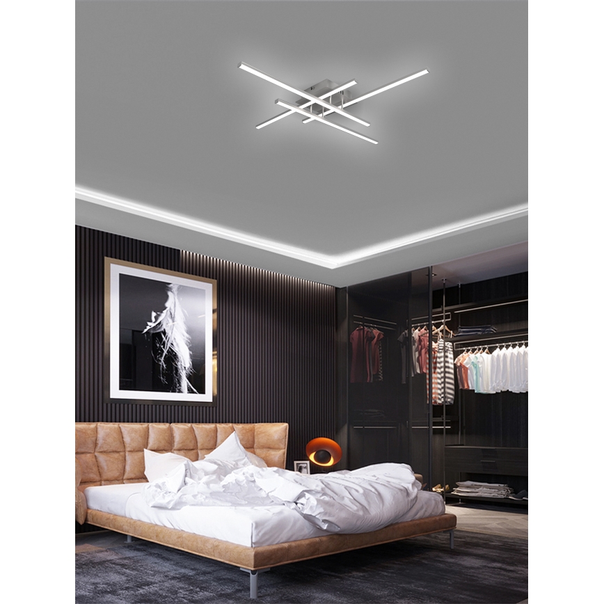 Brilagi - LED Плафониера STRIPES LED/37W/230V сребрист