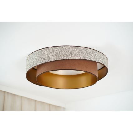 Brilagi - LED Плафониера VEGAS SHINE LED/24W/230V Ø 60 см кафяв