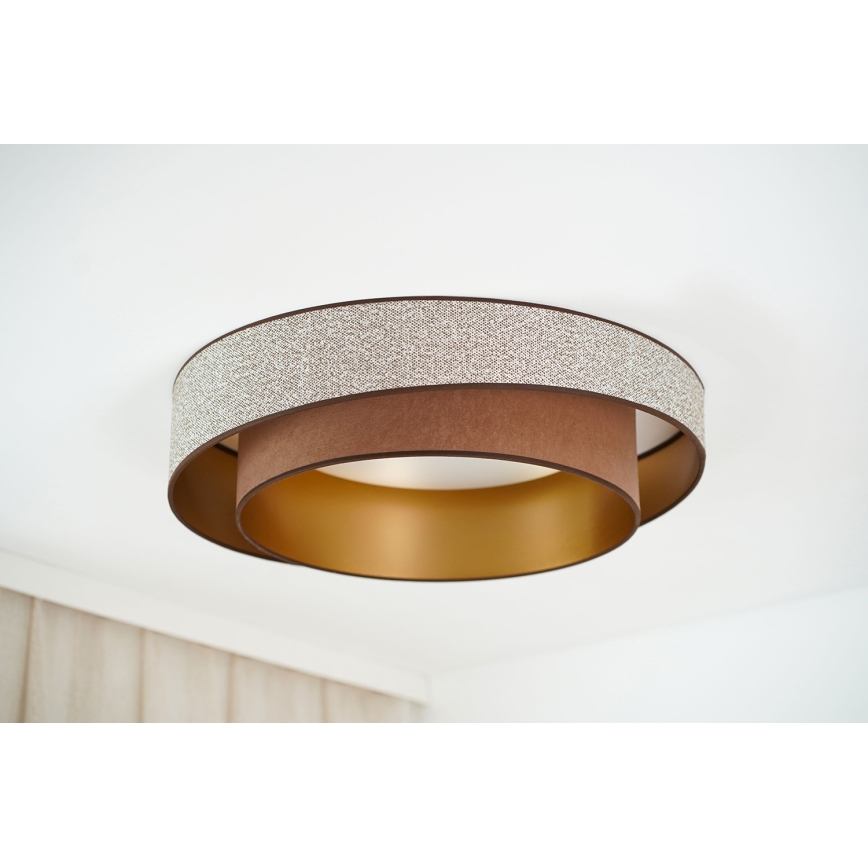 Brilagi - LED Плафониера VEGAS SHINE LED/24W/230V Ø 60 см кафяв