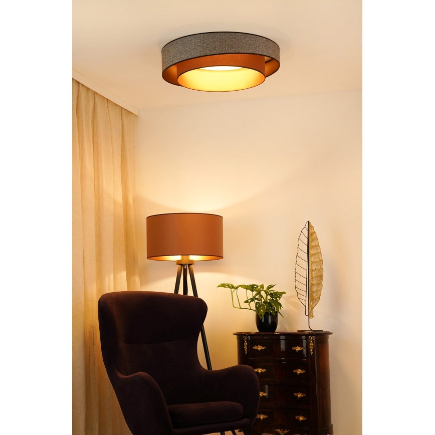 Brilagi - LED Плафониера VEGAS SHINE LED/24W/230V Ø 60 см кафяв