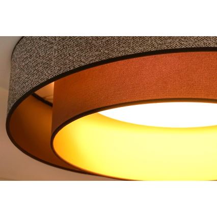 Brilagi - LED Плафониера VEGAS SHINE LED/24W/230V Ø 60 см кафяв