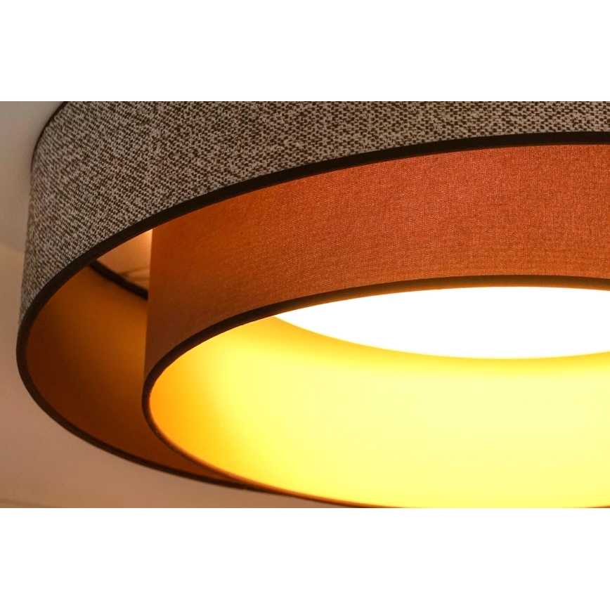 Brilagi - LED Плафониера VEGAS SHINE LED/24W/230V Ø 60 см кафяв