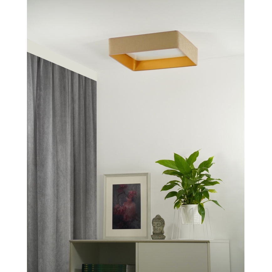 Brilagi - LED Плафониера VELVET SQUARE LED/24W/230V бежов