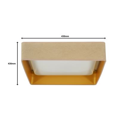 Brilagi - LED Плафониера VELVET SQUARE LED/24W/230V бежов