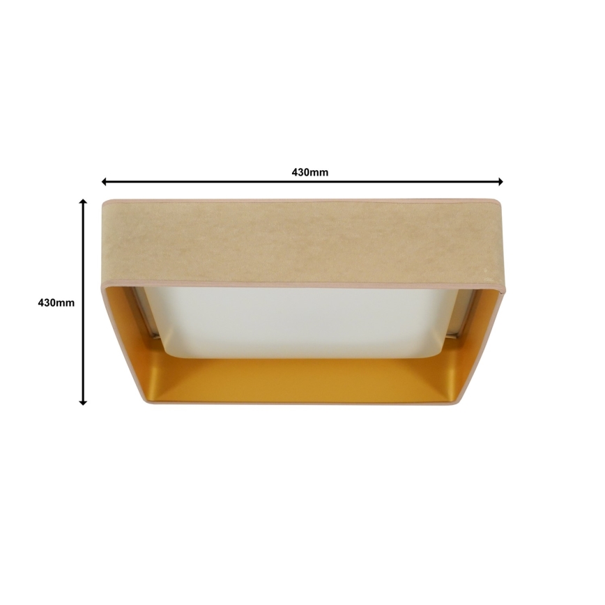 Brilagi - LED Плафониера VELVET SQUARE LED/24W/230V бежов