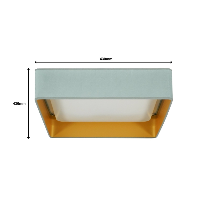 Brilagi - LED Плафониера VELVET SQUARE LED/24W/230V мента