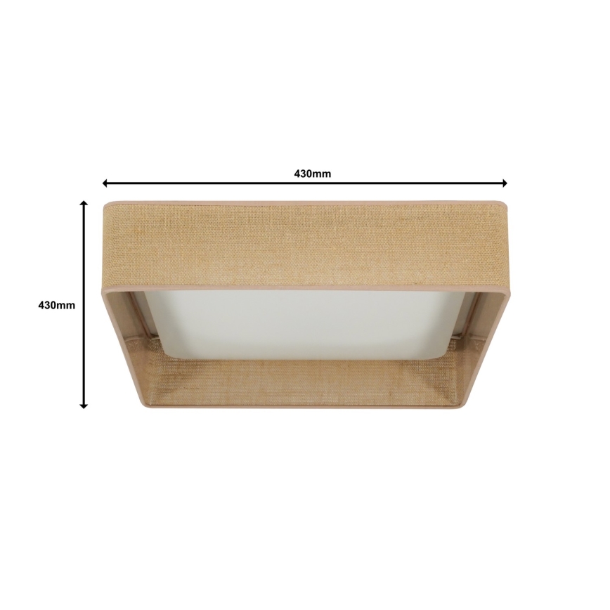 Brilagi - LED Плафониера VELVET SQUARE LED/24W/230V кафяв