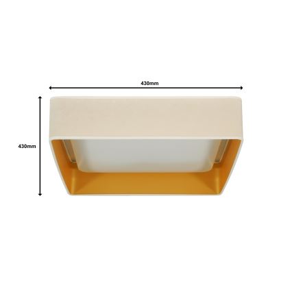 Brilagi - LED Плафониера VELVET SQUARE LED/24W/230V кремав