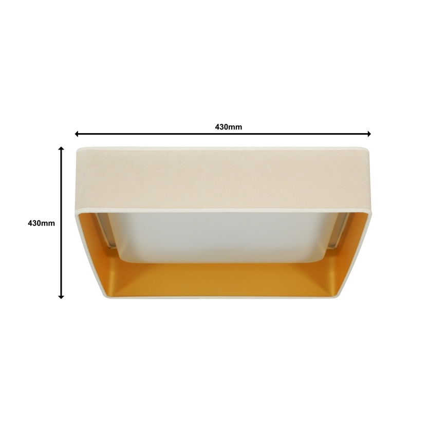 Brilagi - LED Плафониера VELVET SQUARE LED/24W/230V кремав