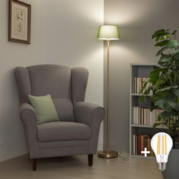 Brilagi - LED подова лампа CERIA 1xE27/20W/230V, диаметър 25 см, зелена/златна