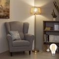 BRILAGI - LED подова лампа CERIA 1xE27/20W/230V, диаметър 35 см, бежова/златиста