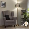Brilagi - LED подова лампа CERIA 1xE27/20W/230V Ø 30 см, черно/златно