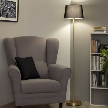 Brilagi - LED подова лампа CERIA 1xE27/20W/230V Ø 30 см, черно/златно