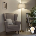 Brilagi - LED подова лампа CERIA 1xE27/20W/230V Ø 45 см сива/златиста