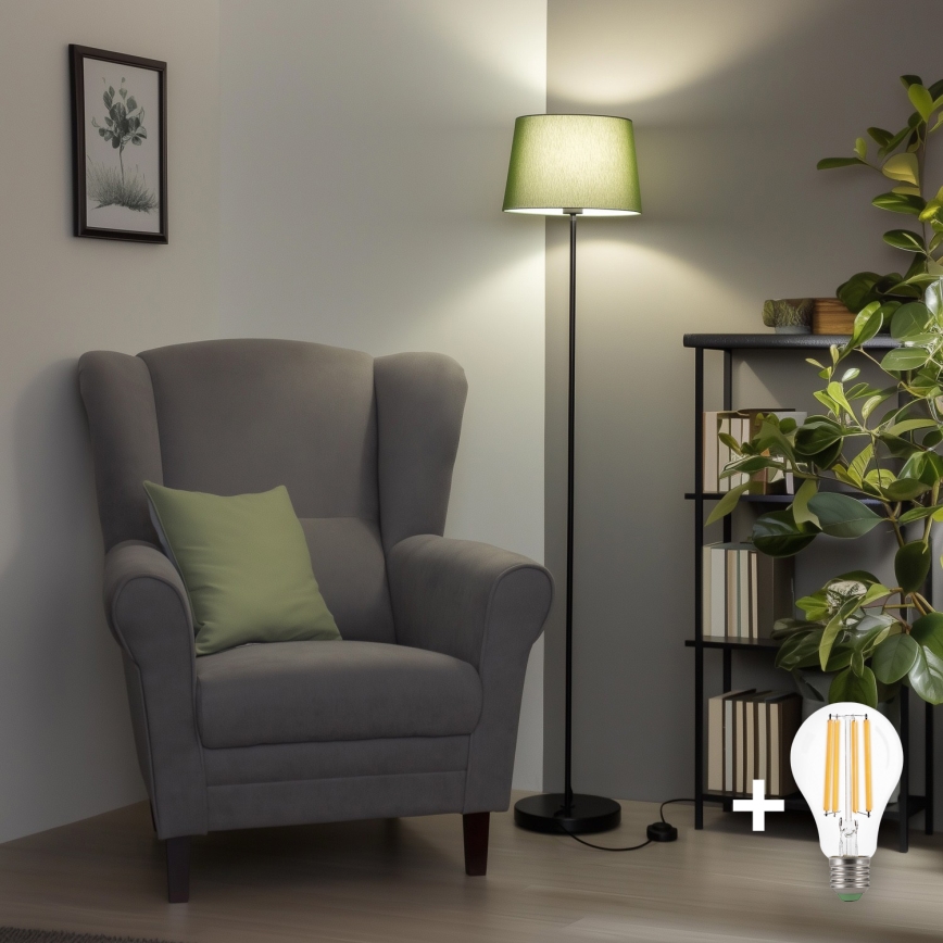 Brilagi - LED подова лампа CERIA 1xE27/40W/230V Ø 30 см зелена/черна