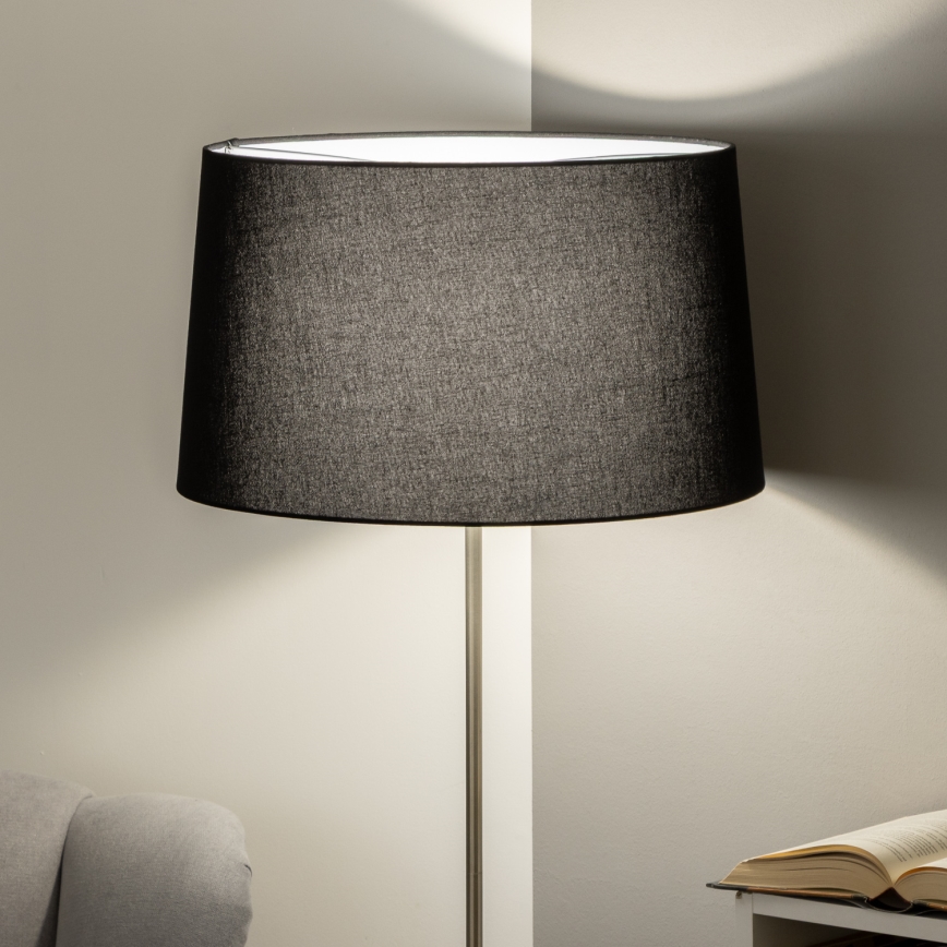 Brilagi - LED подова лампа CERIA 1xE27/40W/230V Ø 45 см черна/матов хром