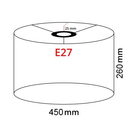 Brilagi - LED подова лампа CERIA 1xE27/40W/230V Ø 45 см черна/матов хром