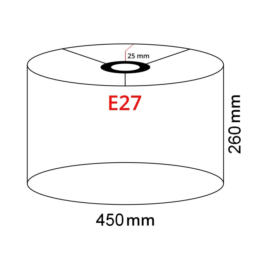 Brilagi - LED подова лампа CERIA 1xE27/40W/230V Ø 45 см черна/матов хром