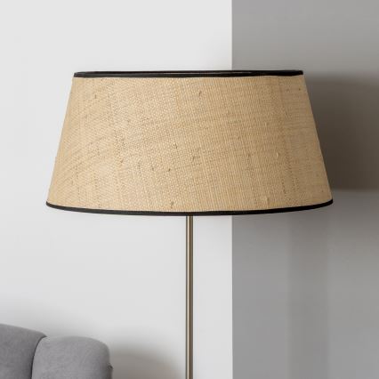 Brilagi - LED подова лампа CERIA 1xE27/40W/230V Ø 50 см бежова/матов хром