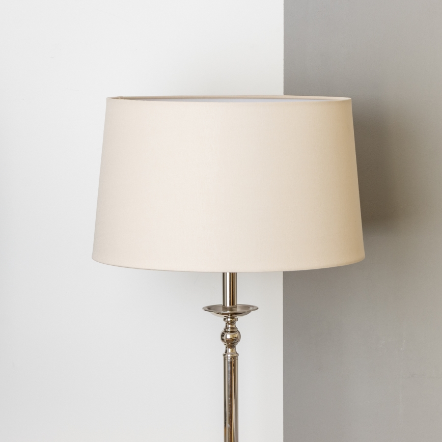 Brilagi - LED подова лампа CERIA 1xE27/60W/230V Ø 45 см лъскав хром/бежова
