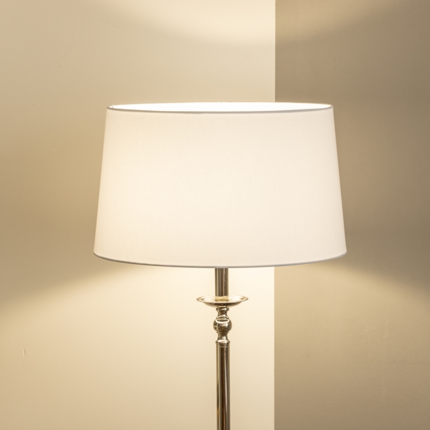 Brilagi - LED подова лампа CERIA 1xE27/60W/230V, Ø 45 см, лъскав хром/бял