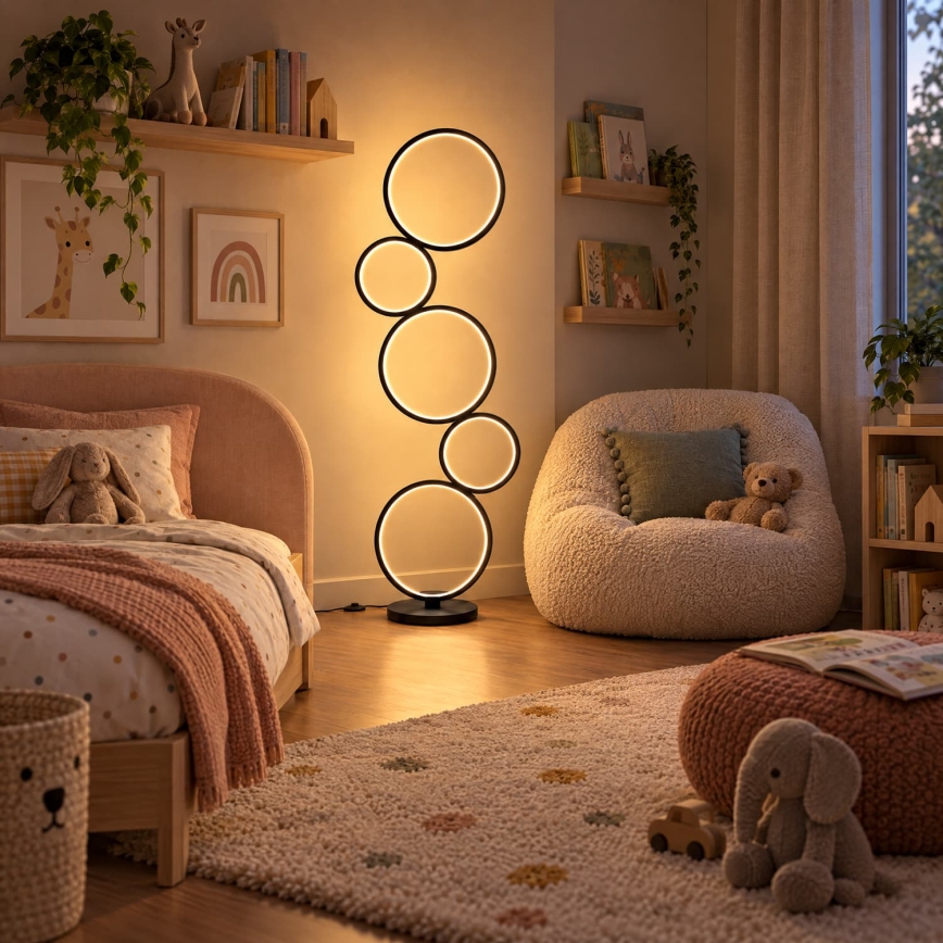BRILAGI - LED подова лампа ECHO LED/36W/230V 4000K 110 cm черна