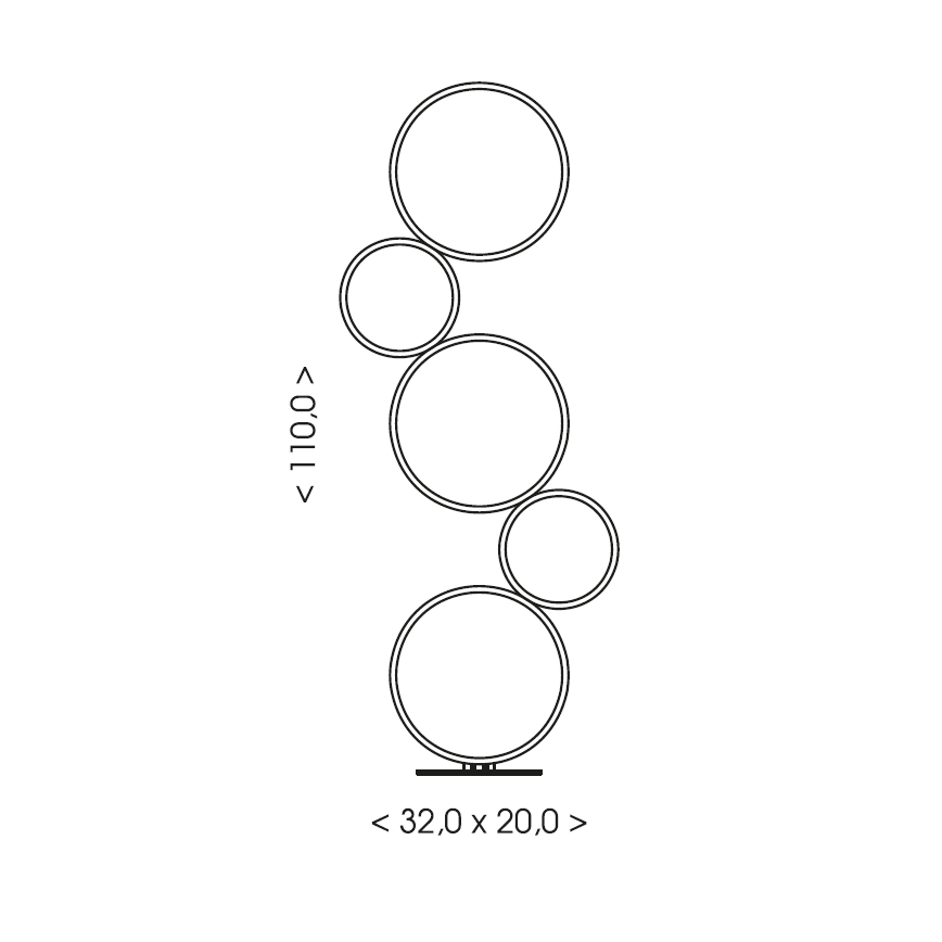 Brilagi - LED подова лампа ECHO LED/36W/230V 4000K 110 cm черна