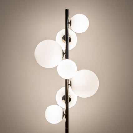 Brilagi - LED подова лампа MILLA 7xG9/3W/230V черен хром/bял
