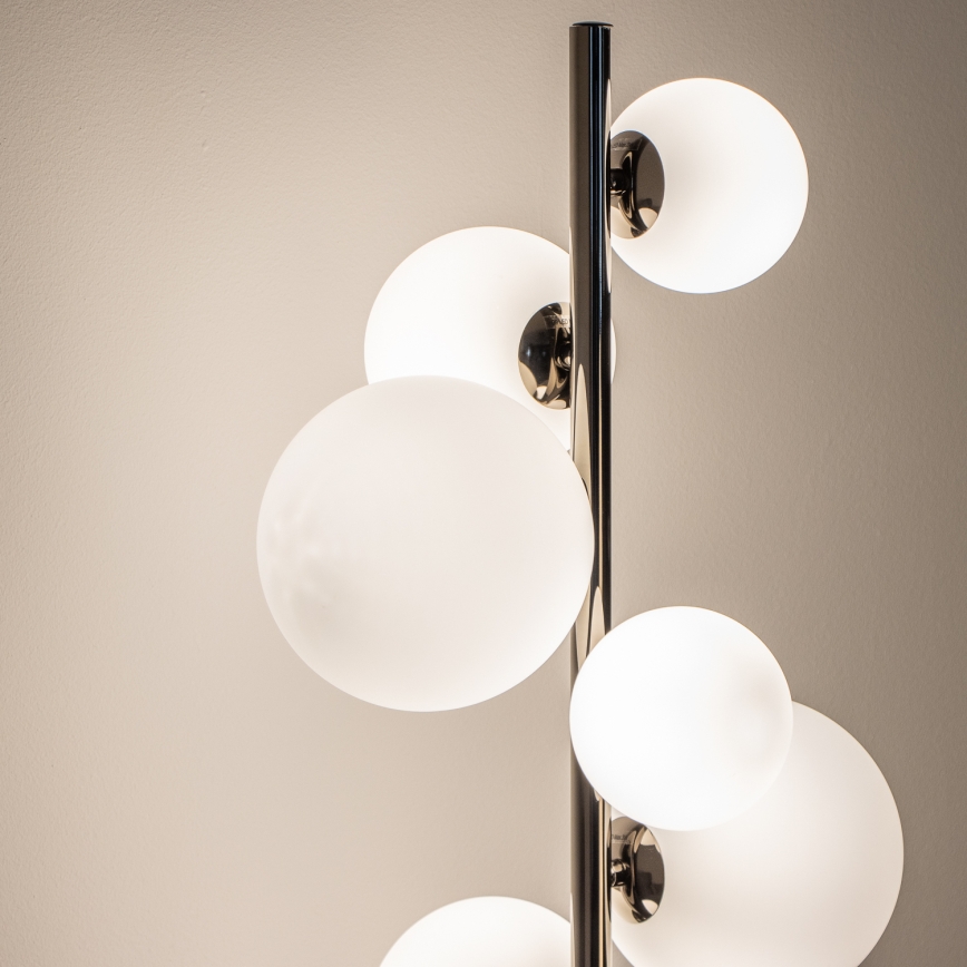 Brilagi - LED подова лампа MILLA 7xG9/3W/230V черен хром/bял